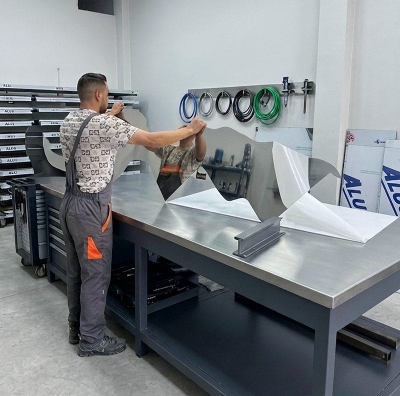 Fabrication logo Inox au Maroc - AdKey Signs