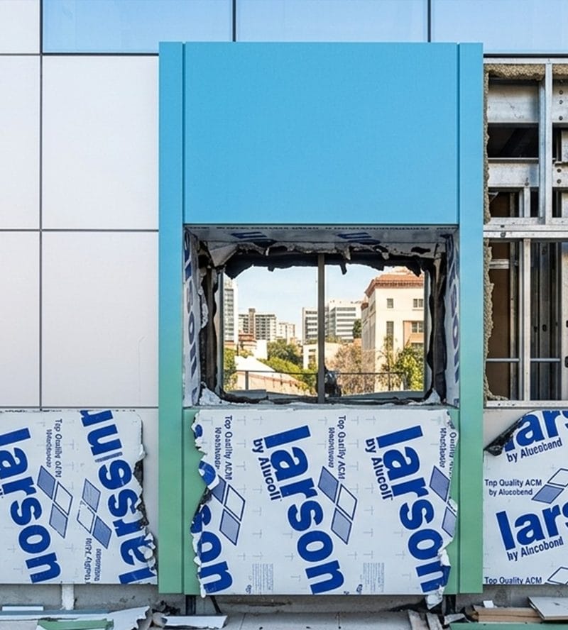 Habillage façade Larson by Alucoil - Panneau composite aluminium Tanger