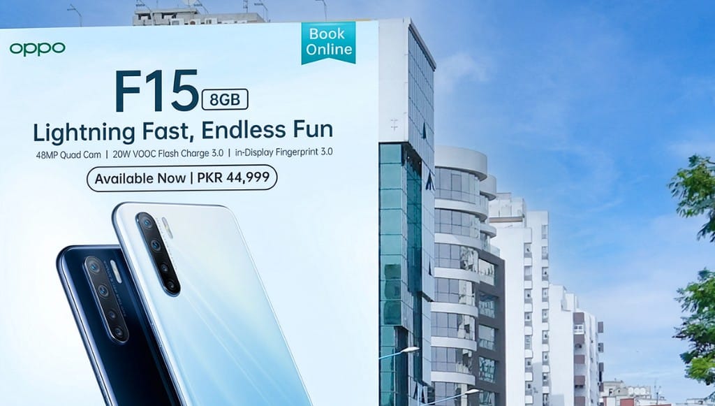 Impression grand format panneau publicitaire OPPO - Affichage extérieur HD au Maroc