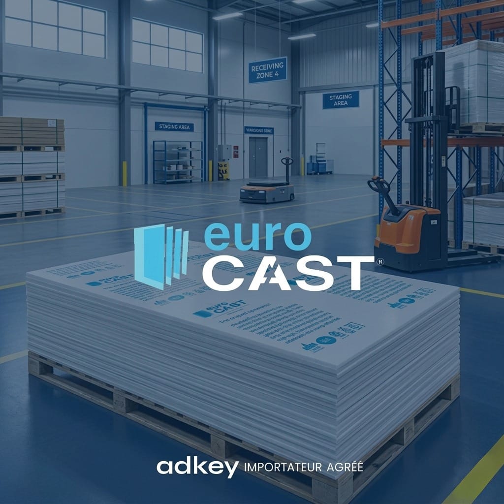 Plexiglass EuroCast Maroc - Plaques PMMA acrylique importateur agréé AdKey Signs
